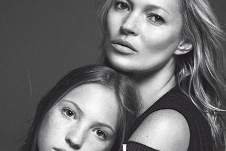 Kate Moss und ihre Tochter Lila Grace auf dem Cover der Kate Moss und ihre Tochter Lila Grace auf dem Cover der