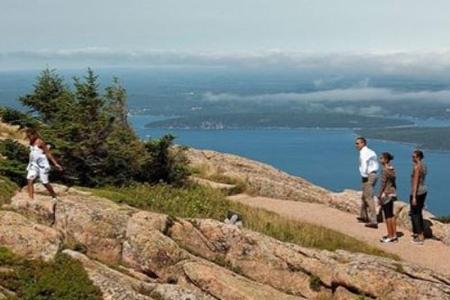 Die Obamas im Nationalpark Die Obamas im Nationalpark