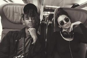 Jaden Smith und Kendall Jenner im Zug von Paris nach London