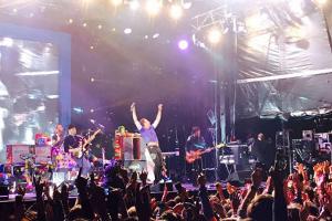 Coldplay waren als Headliner für das Benefiz-Konzert dabei.