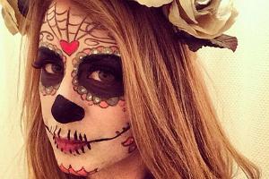 Grusel-Look der Stars: So schminken Sie die mexikanische Totenmaske