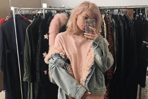 Kylie Jenner im rosa Gammel-Look