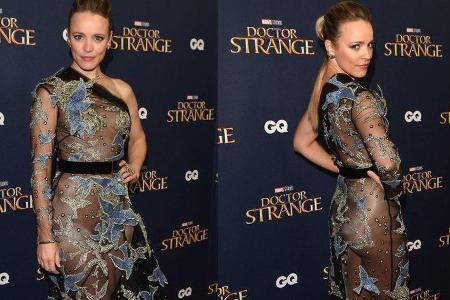 Die transparente Couture-Robe von Elie Saab setze Rachel McAdams' schmale Figur perfekt in Szene Die transparente Couture-Robe von Elie Saab setze Rachel McAdams' schmale Figur perfekt in Szene