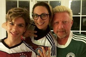 Nach dem 6:5 Sieg Deutschlands im Elfmeterschießen sind die Beckers erleichtert und überglücklich