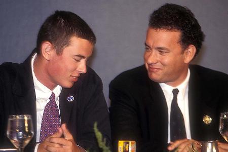 Tom Hanks und sein Sohn Colin Mitte der 1990er Jahre
