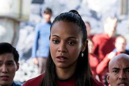 Starke Frau im Kreise ihrer Kollegen: Zoe Saldana als Uhura in Starke Frau im Kreise ihrer Kollegen: Zoe Saldana als Uhura in