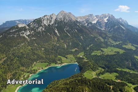 Das Bergmassiv des Wilden Kaiser und der Hintersteiner See