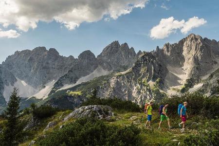 Beim Wandern immer in Sichtweite: der Wilde Kaiser