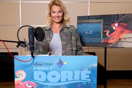Schwimm-Star Franziska van Almsick ist in Schwimm-Star Franziska van Almsick ist in