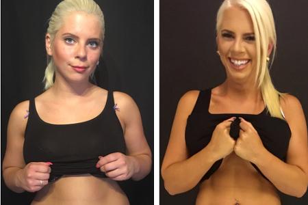 Vorher-Nachher-Vergleich: Jenny Frankhauser hat sich ihre Traumfigur hart erarbeitet Vorher-Nachher-Vergleich: Jenny Frankhauser hat sich ihre Traumfigur hart erarbeitet