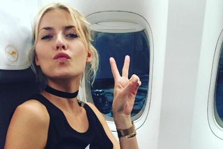 Als gefragtes Model ist Lena Gercke Langstreckenflüge gewohnt
