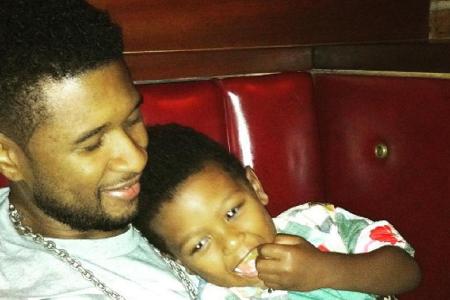 Usher und sein Sohn Naviyd Usher und sein Sohn Naviyd