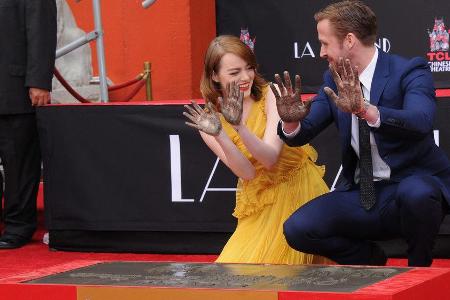 Emma Stone und Ryan Gosling hatten im TCL Chinese Theater sichtlich Spaß