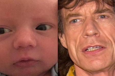 Ein Gesicht: Mick Jagger und sein kleiner Sohn Deveraux