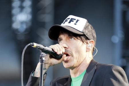 Anthony Kiedis, Frontmann der Red Hot Chili Peppers, während eines Konzerts in Finnland Anthony Kiedis, Frontmann der Red Hot Chili Peppers, während eines Konzerts in Finnland