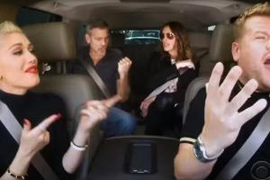 Clooney und Roberts singen im Auto mit Gwen Stefani