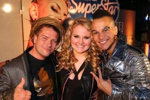 Die drei Finalisten: Thomas Katrozan (l.), Laura van den Elzen und Prince Damien