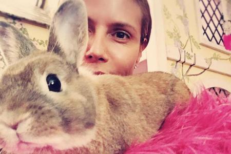 Heidi Klum mit ihrem Hasen Carrot Heidi Klum mit ihrem Hasen Carrot