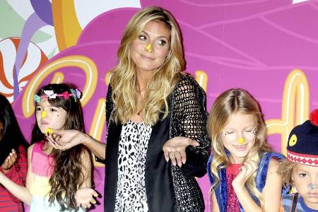 Auch Supermodel Heidi Klum freut sich über die Bastelkünste der Kids Auch Supermodel Heidi Klum freut sich über die Bastelkünste der Kids