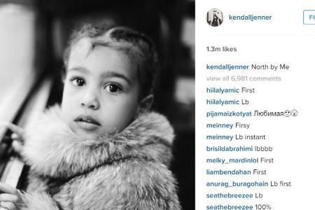 Dieses Bild von der kleinen North West hat Kendall Jenner geschossen Dieses Bild von der kleinen North West hat Kendall Jenner geschossen