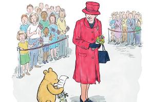 Winnie Puuh gratuliert der Queen zum Geburtstag