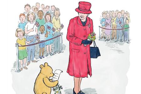 Winnie Puuh gratuliert der Queen mit einem Gedicht