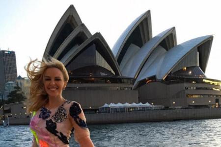 Kylie Minogue freut sich auf ihre Abendshow Kylie Minogue freut sich auf ihre Abendshow
