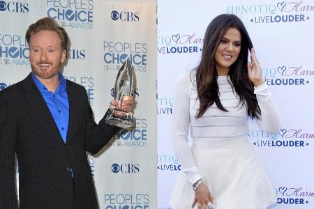 Zwei, die offensichtlich ihre Grammatik gelernt haben: Conan O'Brien und Khloe Kardashian Zwei, die offensichtlich ihre Grammatik gelernt haben: Conan O'Brien und Khloe Kardashian