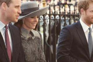 Grau in Grau - Kate an der Seite von William und Harry