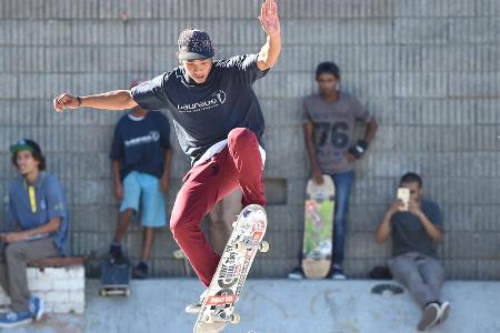 Im Skate-Park von Kuilo River vergessen die Jugendlichen den Alltag