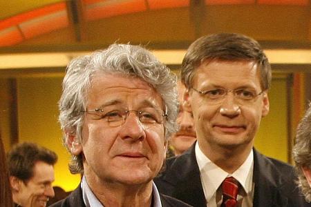 Die beiden Freunde Marcel Reif (l.) und Günther Jauch bei der Die beiden Freunde Marcel Reif (l.) und Günther Jauch bei der