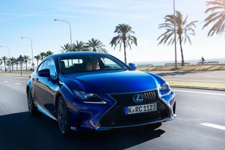 Die aggressive Optik des Lexus RC täuscht - er ist ein voller Cruiser