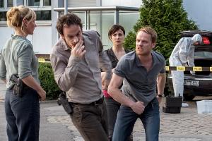 Irgendwie liegen die Nerven bei den Dortmunder Kommissaren blank: Martina Bönisch (Anna Schudt, v. l.), Peter Faber (Jörg Ha...