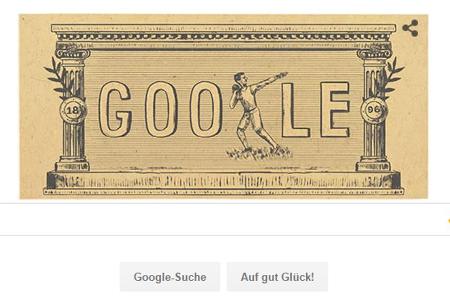 Das Doodle zu 120 Jahren Olympische Spiele Das Doodle zu 120 Jahren Olympische Spiele