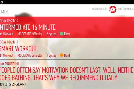 Die Workouts sind aufgeteilt in die Grade 