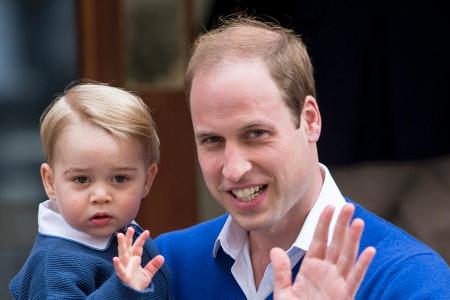 Prinz William mit seinem Sohn George Prinz William mit seinem Sohn George
