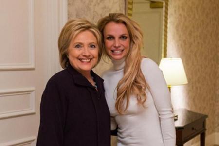 Gaben sich die Ehre: Britney Spears und Hillary Clinton Gaben sich die Ehre: Britney Spears und Hillary Clinton