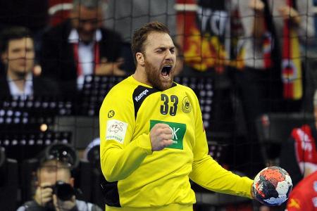 Lässt seinen Emotionen freien Lauf: Andreas Wolff im EM-Finale Lässt seinen Emotionen freien Lauf: Andreas Wolff im EM-Finale