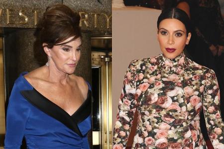 Auch Caitlyn Jenner (l.) hat immer noch Kim Kardashians Blumen-Kleid vor Augen Auch Caitlyn Jenner (l.) hat immer noch Kim Kardashians Blumen-Kleid vor Augen