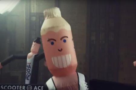 In ihrem neuen Clip lassen Scooter es als Aufblasfiguren krachen In ihrem neuen Clip lassen Scooter es als Aufblasfiguren krachen