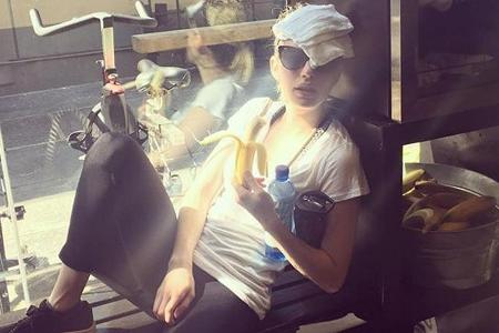 Emma Roberts hat sich beim Spinning verausgabt Emma Roberts hat sich beim Spinning verausgabt