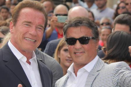 Actionhelden unter sich: Arnold Schwarzenegger und Sylvester Stallone Actionhelden unter sich: Arnold Schwarzenegger und Sylvester Stallone