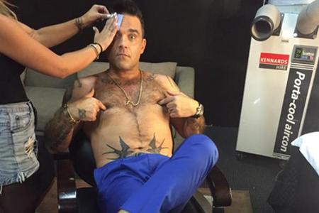 Robbie Williams ist aufgeregt vor seinem Auftritt bei der australischen Version von Robbie Williams ist aufgeregt vor seinem Auftritt bei der australischen Version von