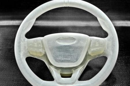 GT-Lenkrad als Prototypenteil aus dem 3D-Drucker