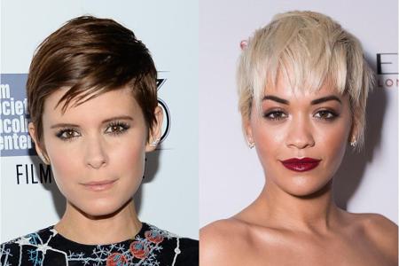 Kate Mara (l.) und Rita Ora machen es vor: Kurzhaarschnitte liegen im Trend Kate Mara (l.) und Rita Ora machen es vor: Kurzhaarschnitte liegen im Trend