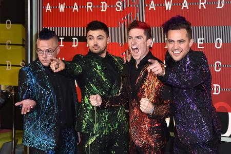 Sean Waugaman, Eli Maiman, Nicholas Petricca und Kevin Ray (v.l.n.r.) der Band Walk the Moon Sean Waugaman, Eli Maiman, Nicholas Petricca und Kevin Ray (v.l.n.r.) der Band Walk the Moon