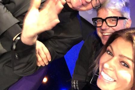Sabia Boulahrouz nach der TV-Show mit ihrem Manager Wolfhard Münter (Mitte) Sabia Boulahrouz nach der TV-Show mit ihrem Manager Wolfhard Münter (Mitte)