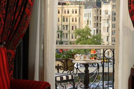 Blick aus Zimmer 411, in dem Agatha Christie 
