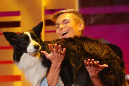 Lukas Pratschker trug nicht nur Hund Falco, sondern auch den Sieg mit nach Hause