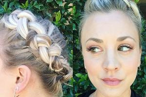 Kaley Cuoco-Sweeting zeigt sich mit süßer Flechtfrisur